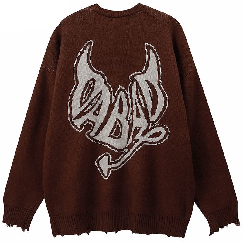 "The Devils Way" Graphic Unisex Streetwear Vintage Women Men Y2K Sweater
