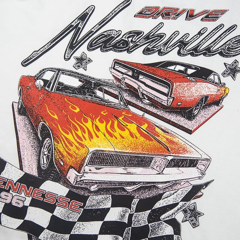 "Race Track" Graphic Unisex Streetwear Vintage Women Men Y2K T-Shirt