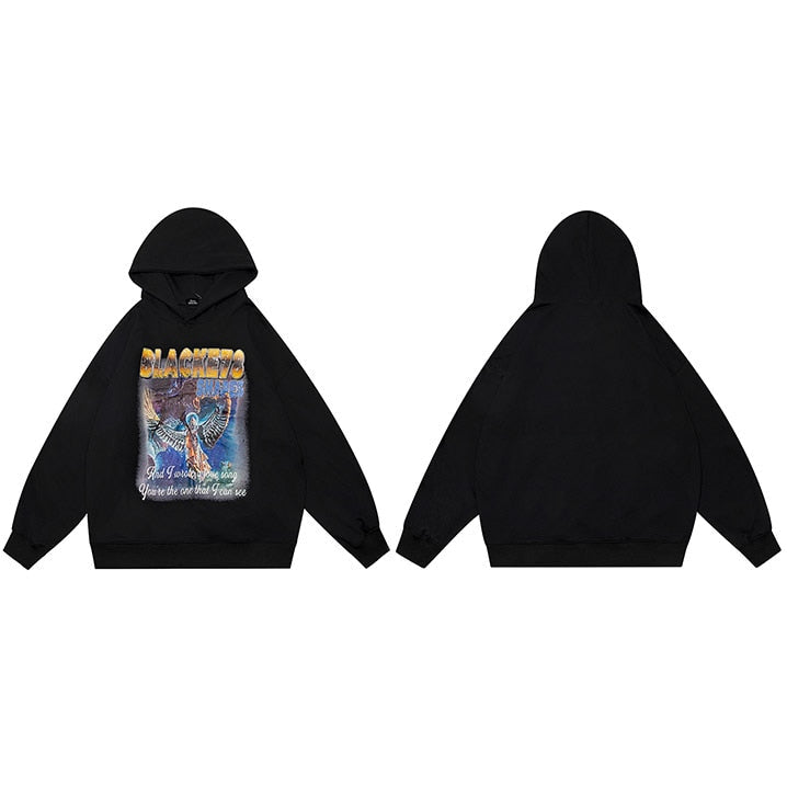 "Flying Shapes" Unisex Men Women Streetwear Graphic Hoodie