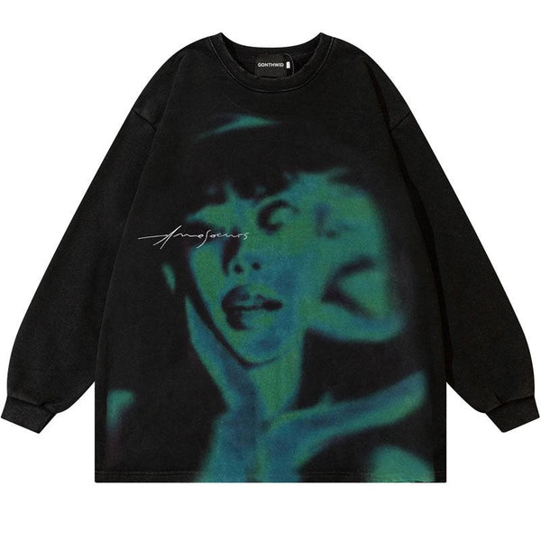 "Fading Again" Unisex Men Women Streetwear Graphic Sweatshirt