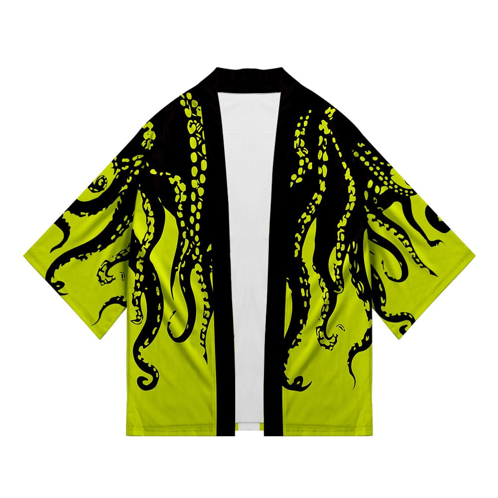 "Winter Waves" Graphic Unisex Streetwear Vintage Women Men Y2K Kimono