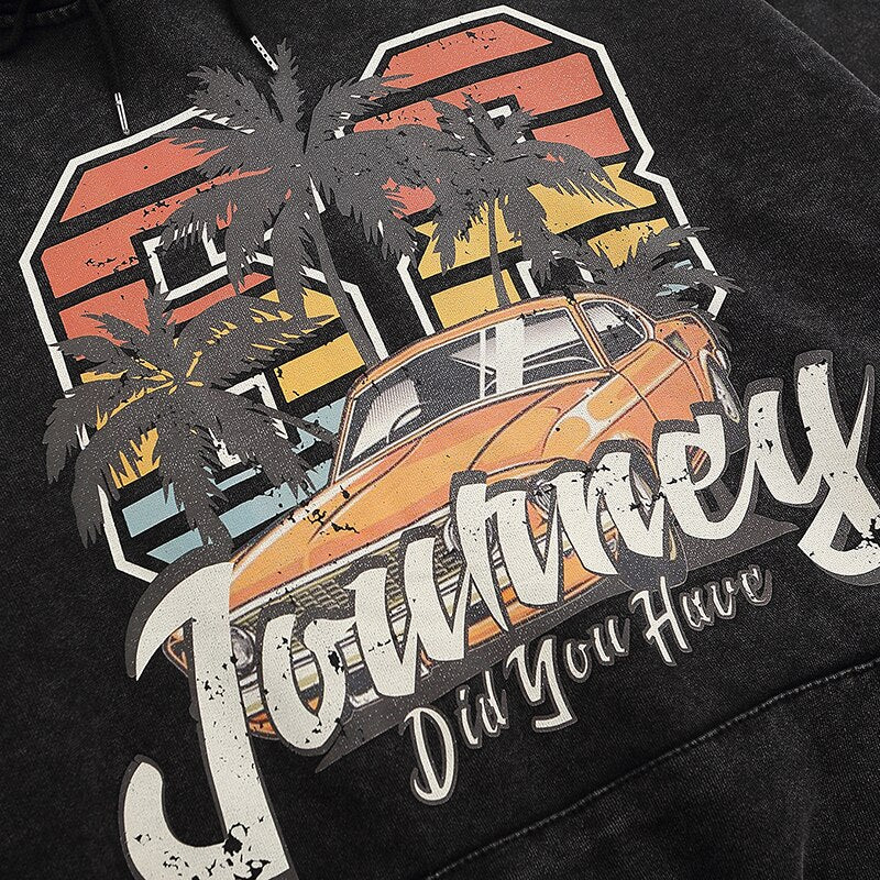 "The Journey" Graphic Unisex Streetwear Vintage Women Men Y2K Hoodie