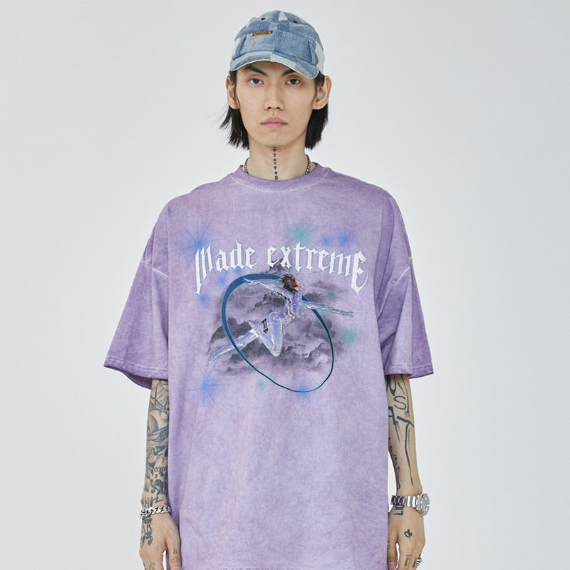 "Flying Beauty" Unisex Men Women Streetwear Graphic T-Shirt