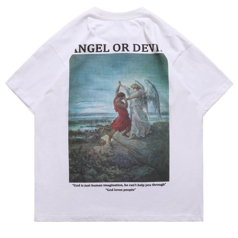 "Gates of Heaven" Graphic Unisex Streetwear Vintage Women Men Y2K T-Shirt