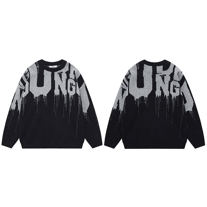 "Kingdom's Fall" Graphic Unisex Streetwear Vintage Women Men Y2K Sweater