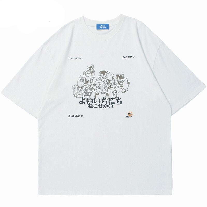 "Group Feast" Graphic Unisex Streetwear Women Men Y2K T-Shirt