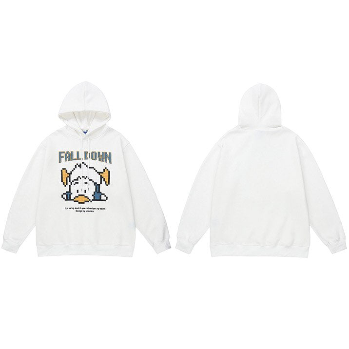 "Fall Back" Unisex Men Women Streetwear Graphic Hoodie