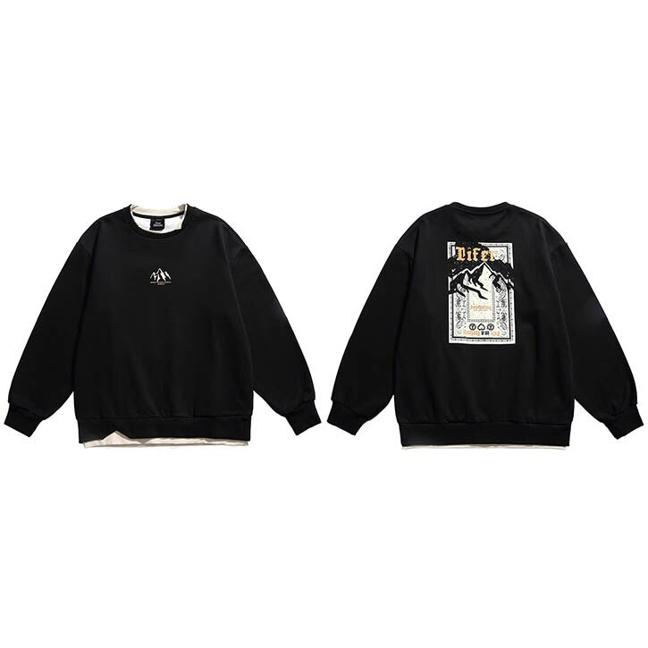 "Mountain Climb" Graphic Unisex Streetwear Vintage Women Men Y2K Sweatshirt