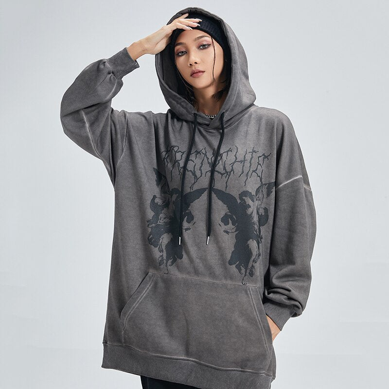"Dark Angel" Unisex Men Women Streetwear Graphic Hoodie