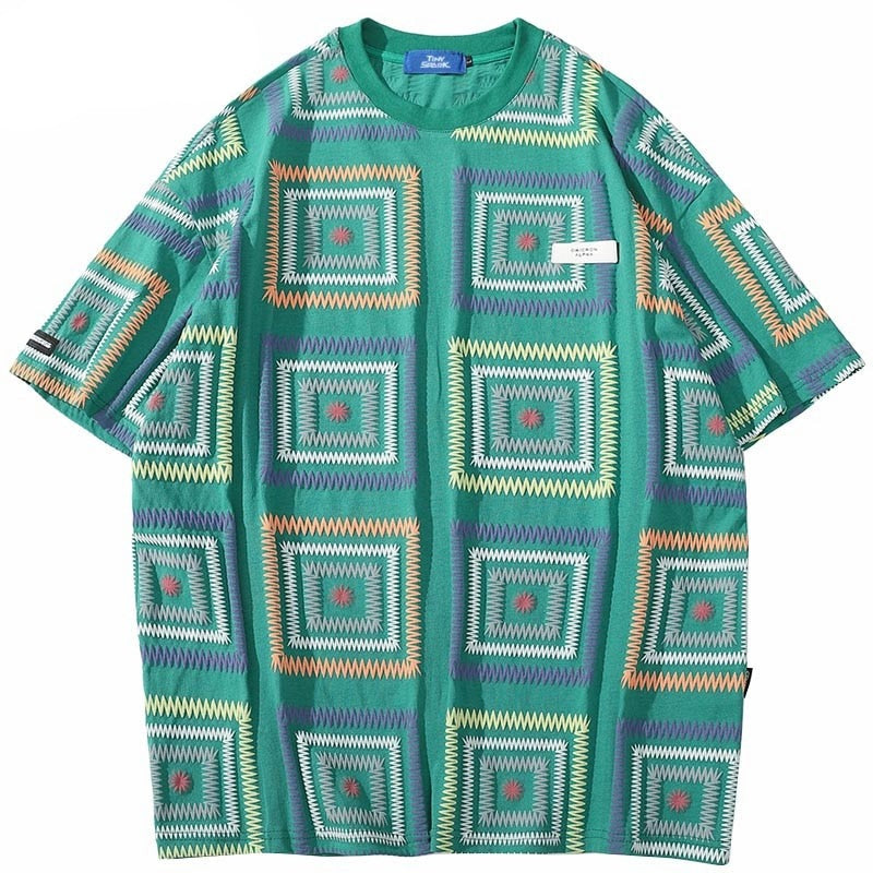 "Square Dance" Graphic Unisex Streetwear Vintage Women Men Y2K T-Shirt