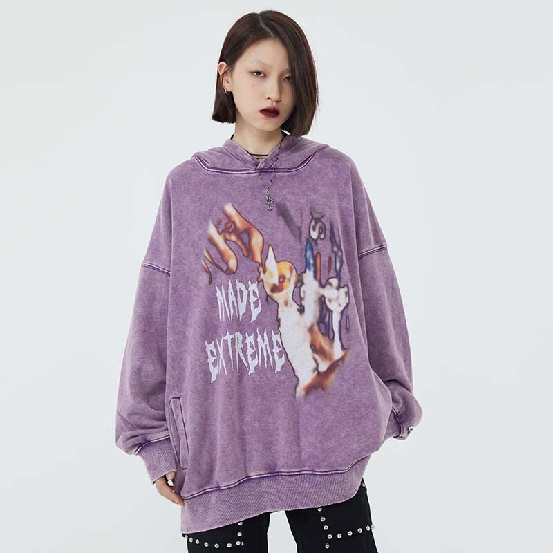 "Blurry Vision" Unisex Men Women Streetwear Graphic Hoodie