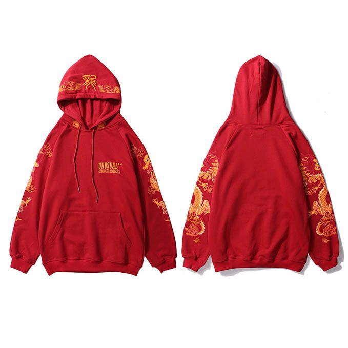 "Golden Dragon" Graphic Unisex Streetwear Women Men Y2K Hoodie