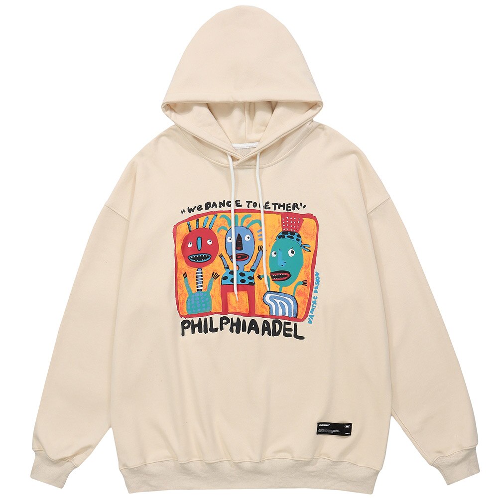 "Trio" Graphic Unisex Streetwear Vintage Women Men Y2K Hoodie