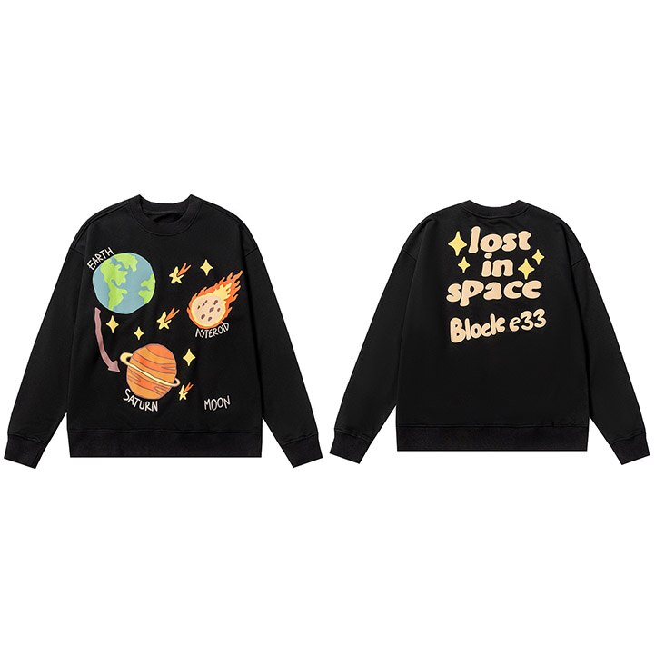 "Planets In Space" Unisex Men Women Streetwear Graphic Sweatshirt