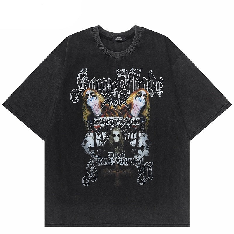 "Punk Rock" Graphic Unisex Streetwear Vintage Women Men Y2K T-Shirt