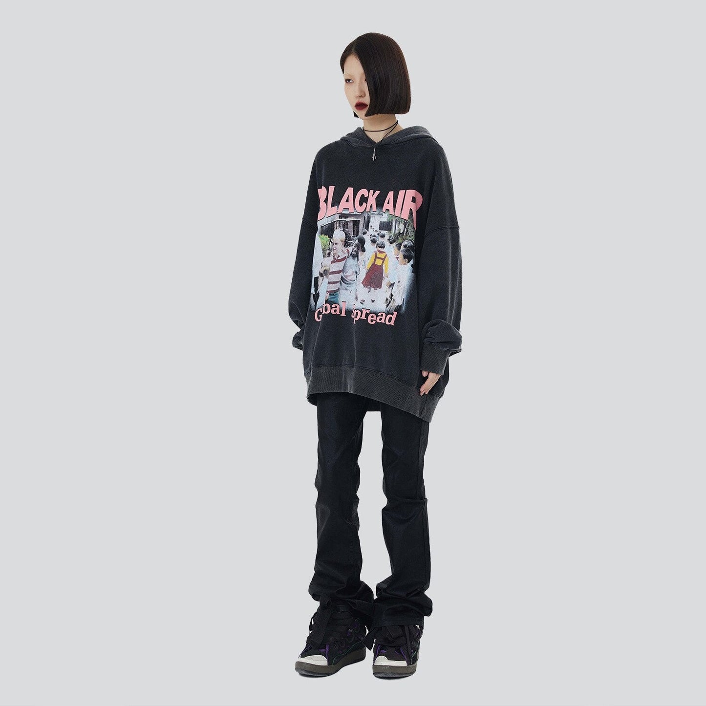 "Global Spread" Graphic Unisex Streetwear Women Men Y2K Hoodie