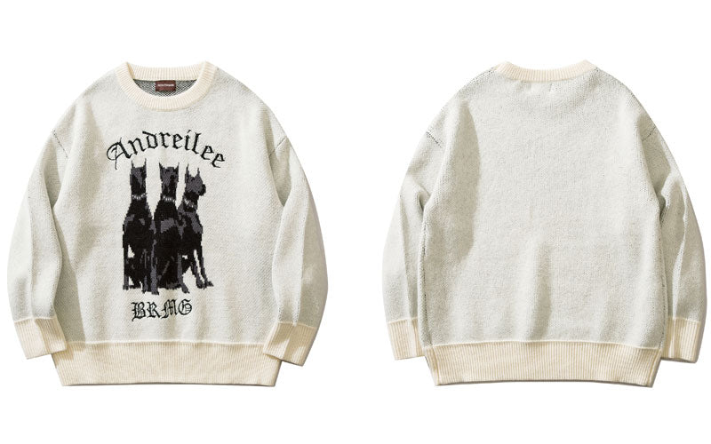 "Blood Hound" Unisex Men Women Streetwear Graphic Sweater