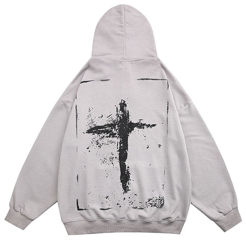 "Doubled Cross" Unisex Men Women Streetwear Graphic Hoodie