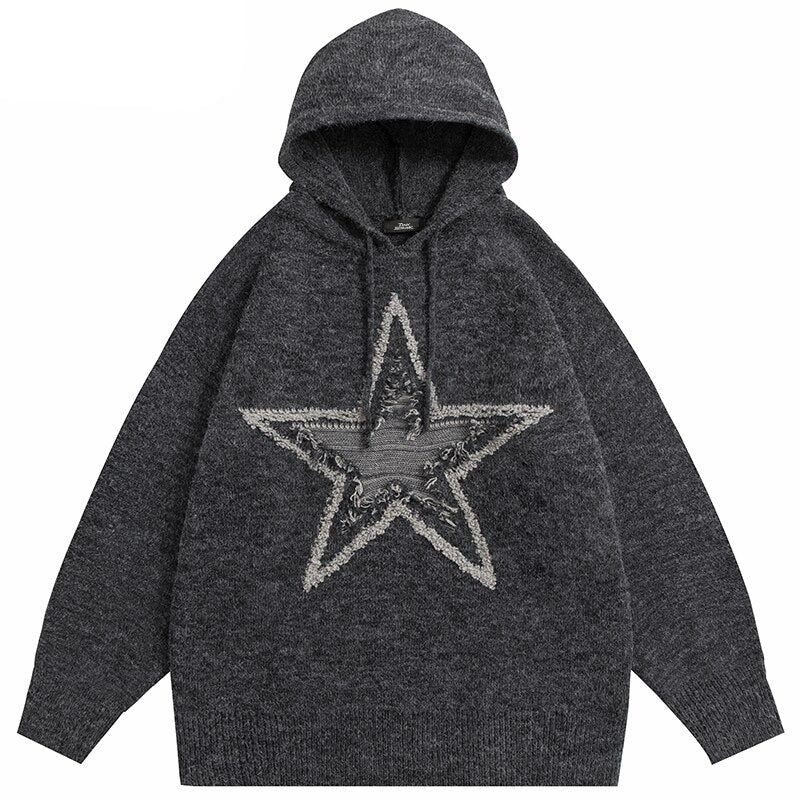 "Golden Star" Graphic Unisex Streetwear Women Men Y2K Hoodie
