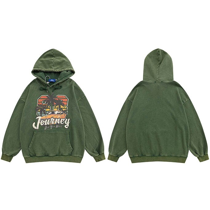 "The Journey" Graphic Unisex Streetwear Vintage Women Men Y2K Hoodie