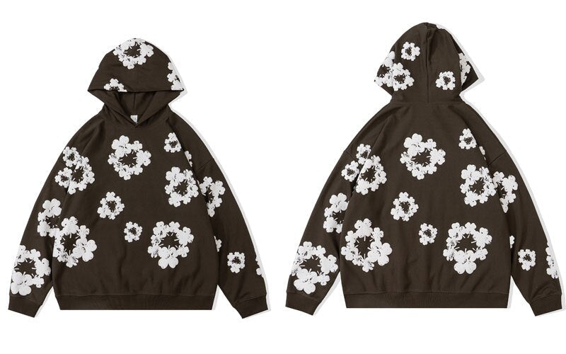 "White Snow" Graphic Unisex Streetwear Vintage Women Men Y2K Hoodie