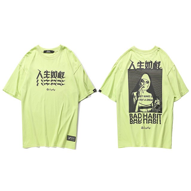 "Bad Habbit" Unisex Streetwear Men Women Graphic T-Shirt