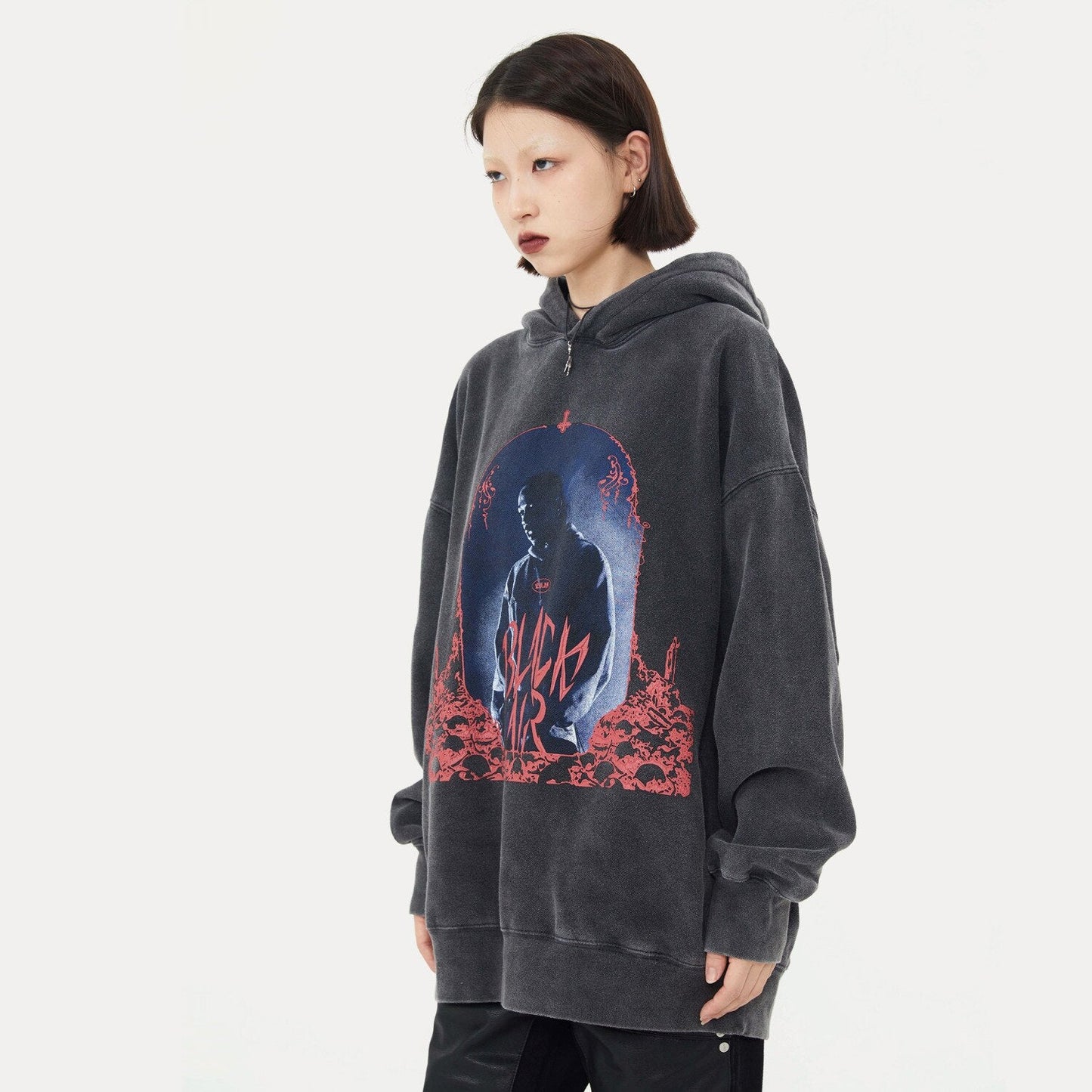 "The King" Graphic Unisex Streetwear Vintage Women Men Y2K Hoodie