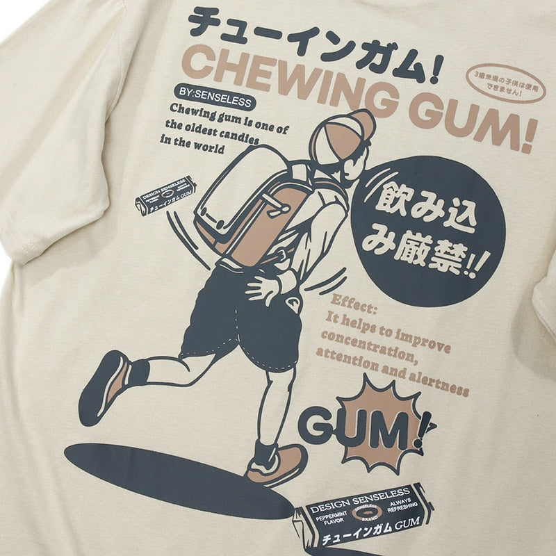 "Chewing Gum" Unisex Men Women Streetwear Graphic T-Shirt