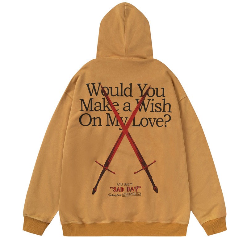 "Make A Dream" Graphic Unisex Streetwear Vintage Women Men Y2K Hoodie