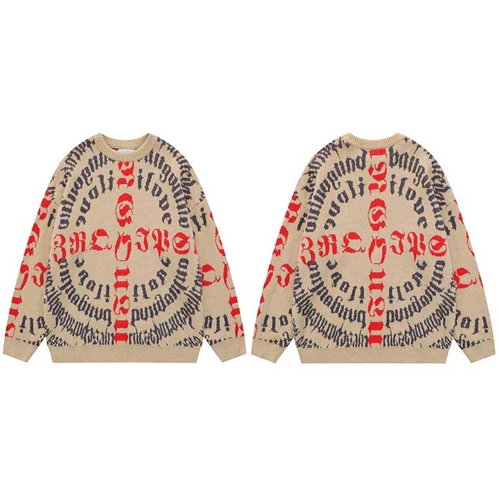 "Triple 9" Graphic Unisex Streetwear Vintage Women Men Y2K Sweater
