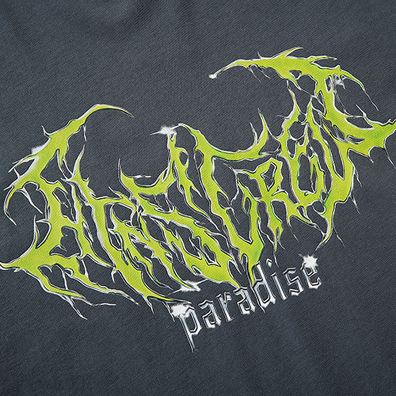 "Paradise" Graphic Unisex Streetwear Vintage Women Men Y2K T-Shirt