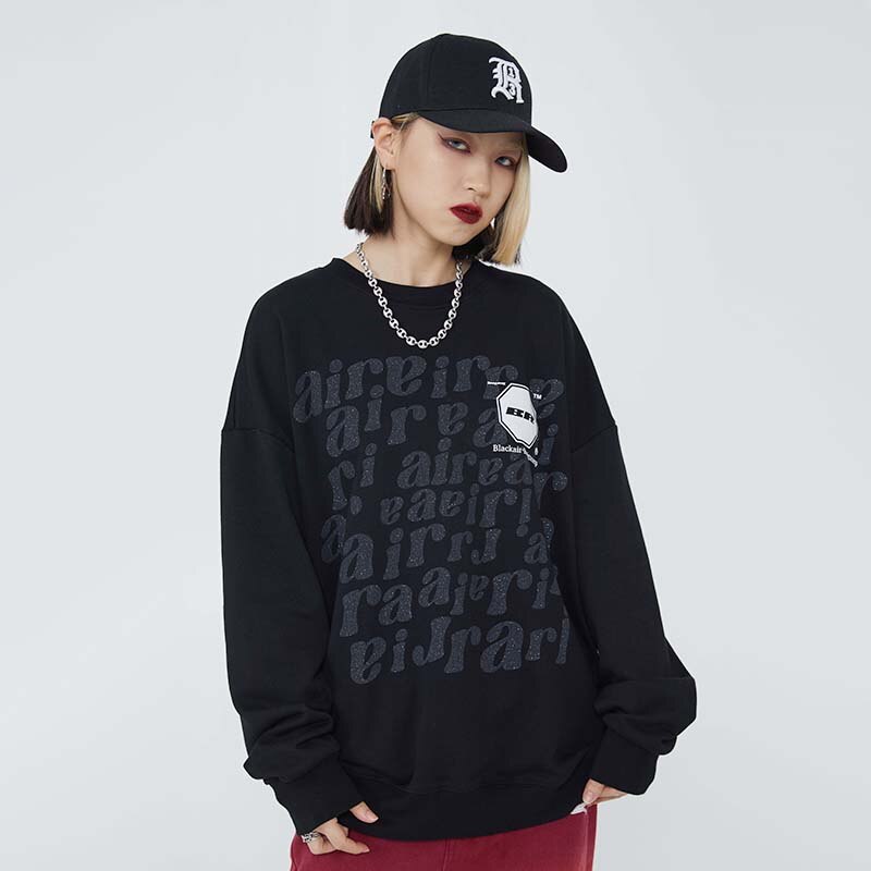 "Up In The Air" Graphic Unisex Streetwear Vintage Women Men Y2K Sweatshirt