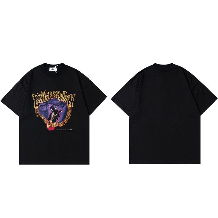 "Enter Here" Unisex Men Women Streetwear Graphic T-Shirt