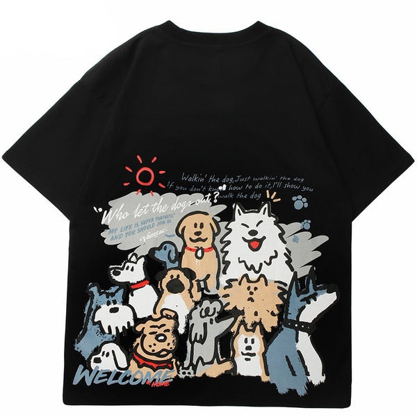 "Cartoon Wolfe" Unisex Men Women Streetwear Graphic T-Shirt