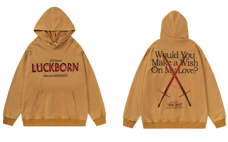 "Make A Dream" Graphic Unisex Streetwear Vintage Women Men Y2K Hoodie