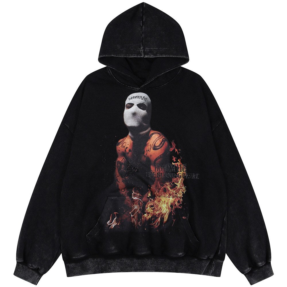 "Fire Fight" Unisex Men Women Streetwear Graphic Hoodie