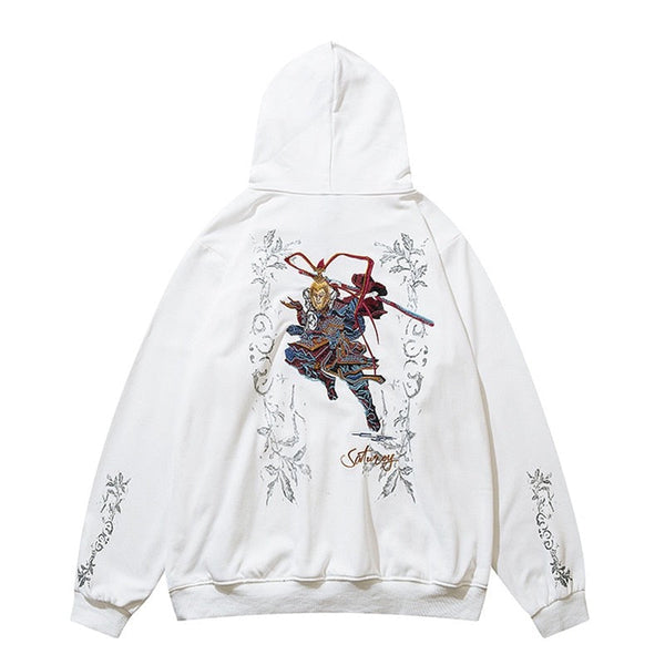 "Grey Rose" Graphic Unisex Streetwear Women Men Y2K Hoodie