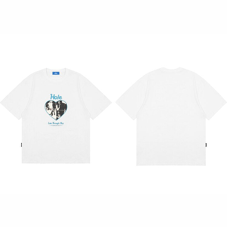 "Warm Heart" Graphic Unisex Streetwear Vintage Women Men Y2K T-Shirt
