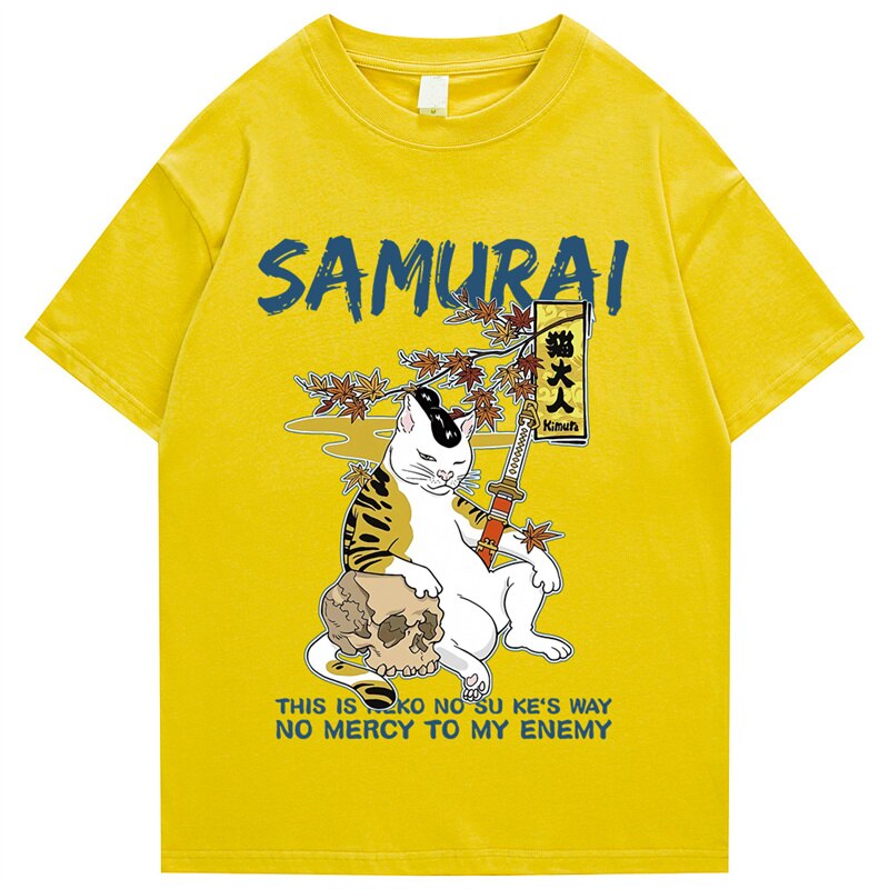 "Samurai" Graphic Unisex Streetwear Vintage Women Men Y2K T-Shirt