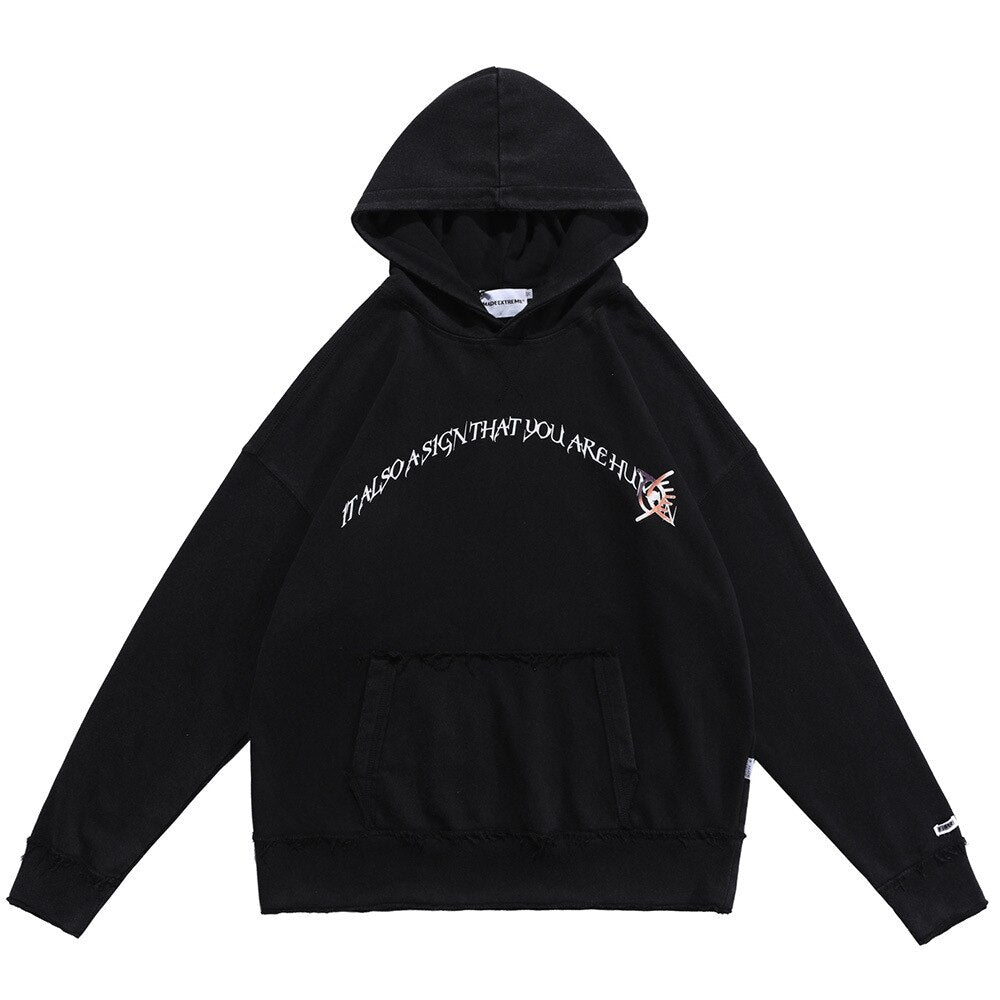 "Crossed Eye" Unisex Men Women Streetwear Graphic Hoodie