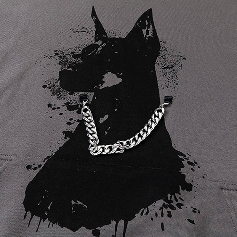 "Sliver Chain" Graphic Unisex Streetwear Vintage Women Men Y2K Hoodie