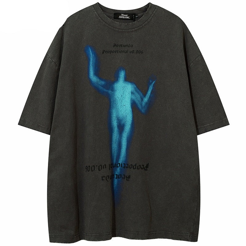 "Washed Away" Graphic Unisex Streetwear Vintage Women Men Y2K T-Shirt