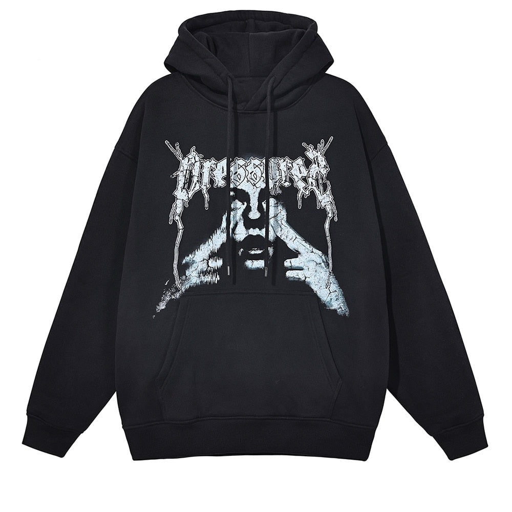 "Pressure" Graphic Unisex Streetwear Vintage Women Men Y2K Hoodie