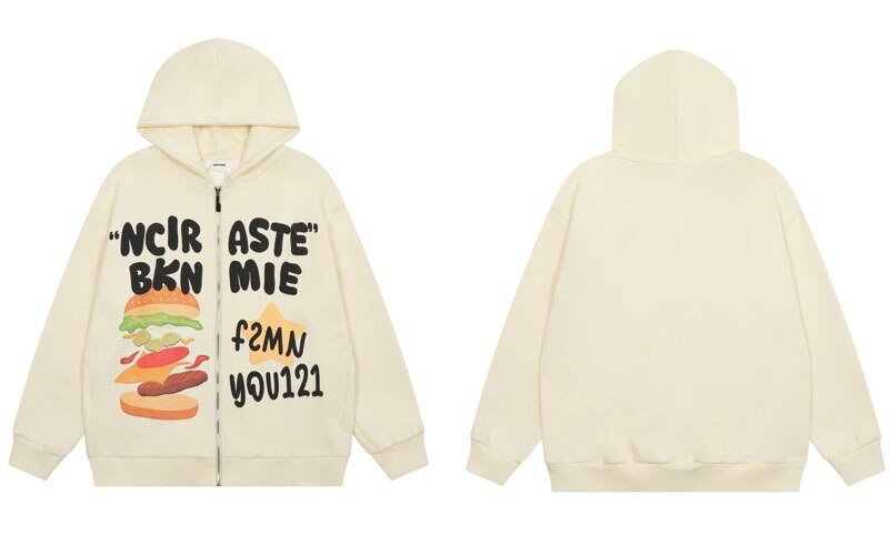 "Lunch Hour" Graphic Unisex Streetwear Vintage Women Men Y2K Hoodie