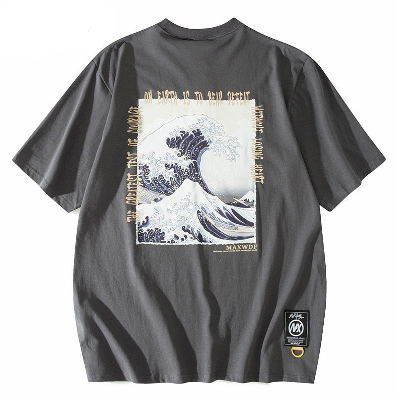 "Ocean Waves" Graphic Unisex Streetwear Vintage Women Men Y2K T-Shirt