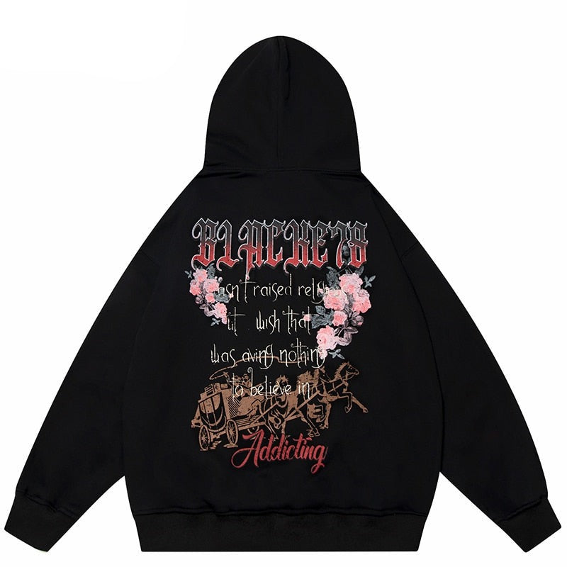 "Golden Carriage" Graphic Unisex Streetwear Women Men Y2K Hoodie