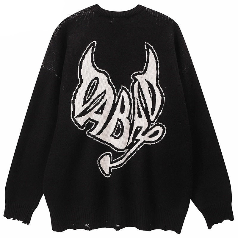 "The Devils Way" Graphic Unisex Streetwear Vintage Women Men Y2K Sweater