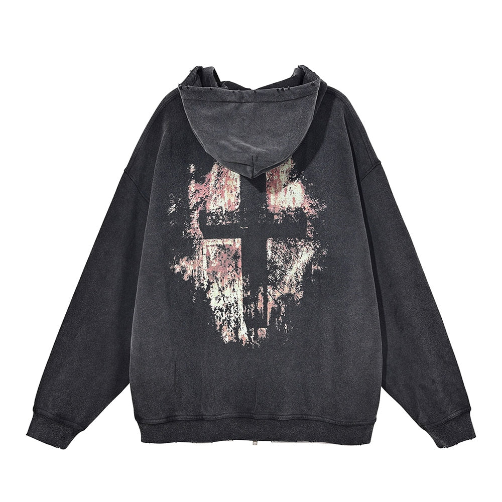 "Fire On Fire" Unisex Men Women Streetwear Graphic Hoodie