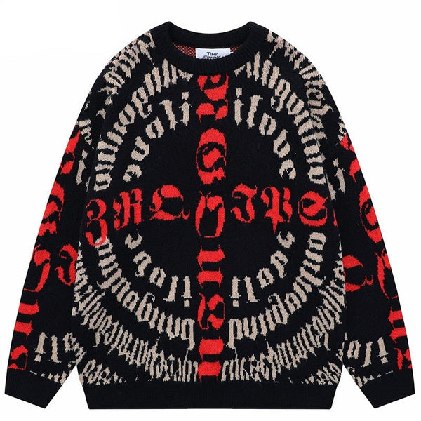 "Triple 9" Graphic Unisex Streetwear Vintage Women Men Y2K Sweater