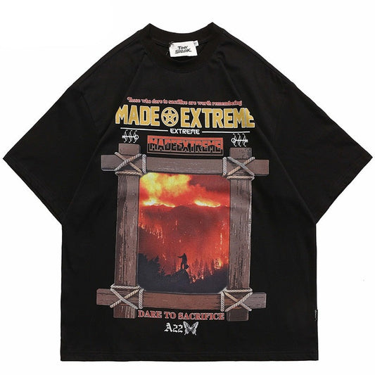 "House Ahead" Graphic Unisex Streetwear Women Men Y2K T-Shirt
